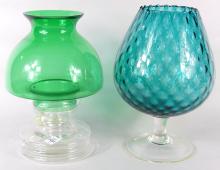 GLASS GOBLET & FINNISH CANDLE LANTERN