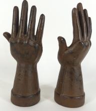 PAIR METAL HANDS