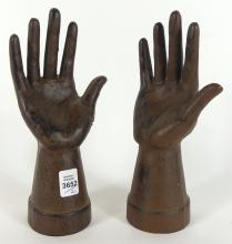 PAIR METAL HANDS