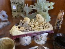 SEVEN CHINESE STONE CARVINGS