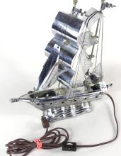 VINTAGE CHROME RADIO LAMP