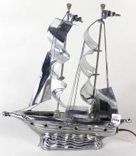 VINTAGE CHROME RADIO LAMP
