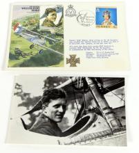 BILLY BISHOP SIGNED PHOTOGRAPH AND CERTIFICATE