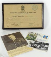 BILLY BISHOP SIGNED PHOTOGRAPH AND CERTIFICATE