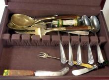 ASSORTED CUTLERY, JOHN PERRY SCULPTURE, ETC,