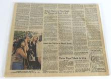 ELVIS PRESLEY MEMPHIS NEWSPAPER