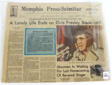 ELVIS PRESLEY MEMPHIS NEWSPAPER