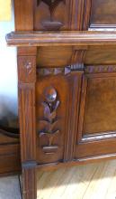CARVED VICTORIAN WALNUT BED