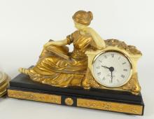 TWO MANTEL CLOCKS