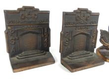 TWO PAIRS OF BOOKENDS