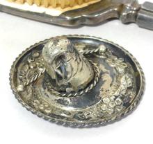 STERLING BRUSH AND RING HOLDER