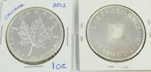 2 FINE SILVER COINS - no tax