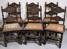 CARVED OAK CHAIRS