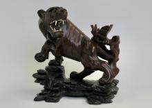 CARVED WOOD TIGER