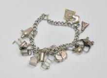 STERLING CHARM BRACELET