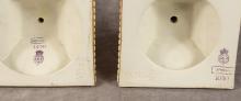 PAIR OF ROYAL WORCESTER CANDLESTICKS