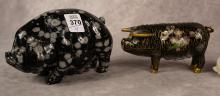 FOUR PIG FIGURINES
