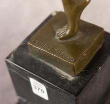 "DANCER WITH A GARLAND" BRONZE SCULPTURE