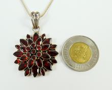 GARNET PENDANT NECKLACE