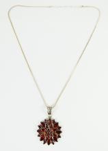 GARNET PENDANT NECKLACE