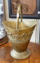 ANTIQUE BRASS COAL BUCKET