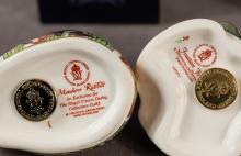TWO ROYAL CROWN DERBY PAPERWEIGHTS