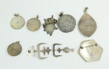 8 STERLING PENDANTS & BROOCHES