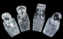 FOUR CRYSTAL DECANTERS