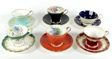 AYNSLEY CUPS AND SAUCERS