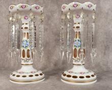 PAIR OF BOHEMIAN CRYSTAL LUSTRES