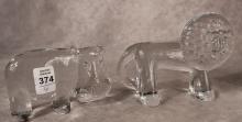 FOUR KOSTA BODA ART GLASS FIGURINES