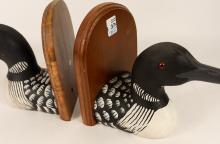 PAIR OF LOON BOOKENDS