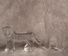 FOUR KOSTA BODA ART GLASS FIGURINES