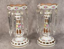 PAIR OF BOHEMIAN CRYSTAL LUSTRES