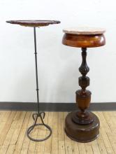 TWO PEDESTAL STANDS