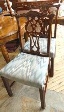 CHIPPENDALE MAHOGANY DINING CHAIRS
