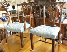 CHIPPENDALE MAHOGANY DINING CHAIRS