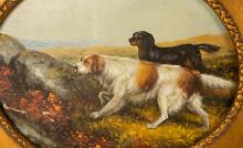 PAIR OF "DOG" PAINTINGS