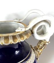 PAIR ANTIQUE MEISSEN URNS