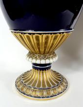 PAIR ANTIQUE MEISSEN URNS
