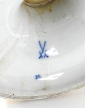 PAIR ANTIQUE MEISSEN URNS