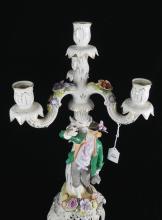 GERMAN PORCELAIN CANDELABRUM