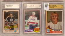 THREE GRADED NHL ROOKIE CARDS