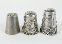 3 STERLING SILVER THIMBLES