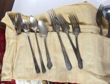 ASSORTED FLATWARE IN CANTEENS