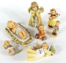 7 HUMMEL FIGURINES & ORNAMENTS