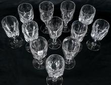 12 ROYAL BRIERLEY CRYSTAL WINE GLASSES