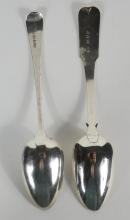 2 GEORGIAN SILVER TABLE SPOONS