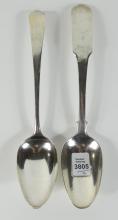 2 GEORGIAN SILVER TABLE SPOONS