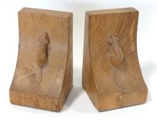 PAIR OF MOUSEMAN BOOKENDS